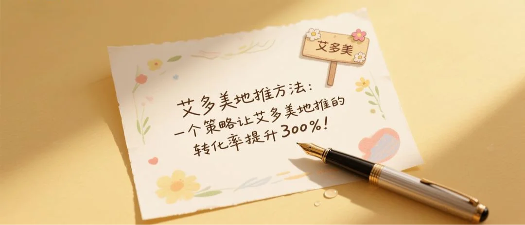 艾多美地推方法：一个策略让艾多美地推的转化率提升300%!