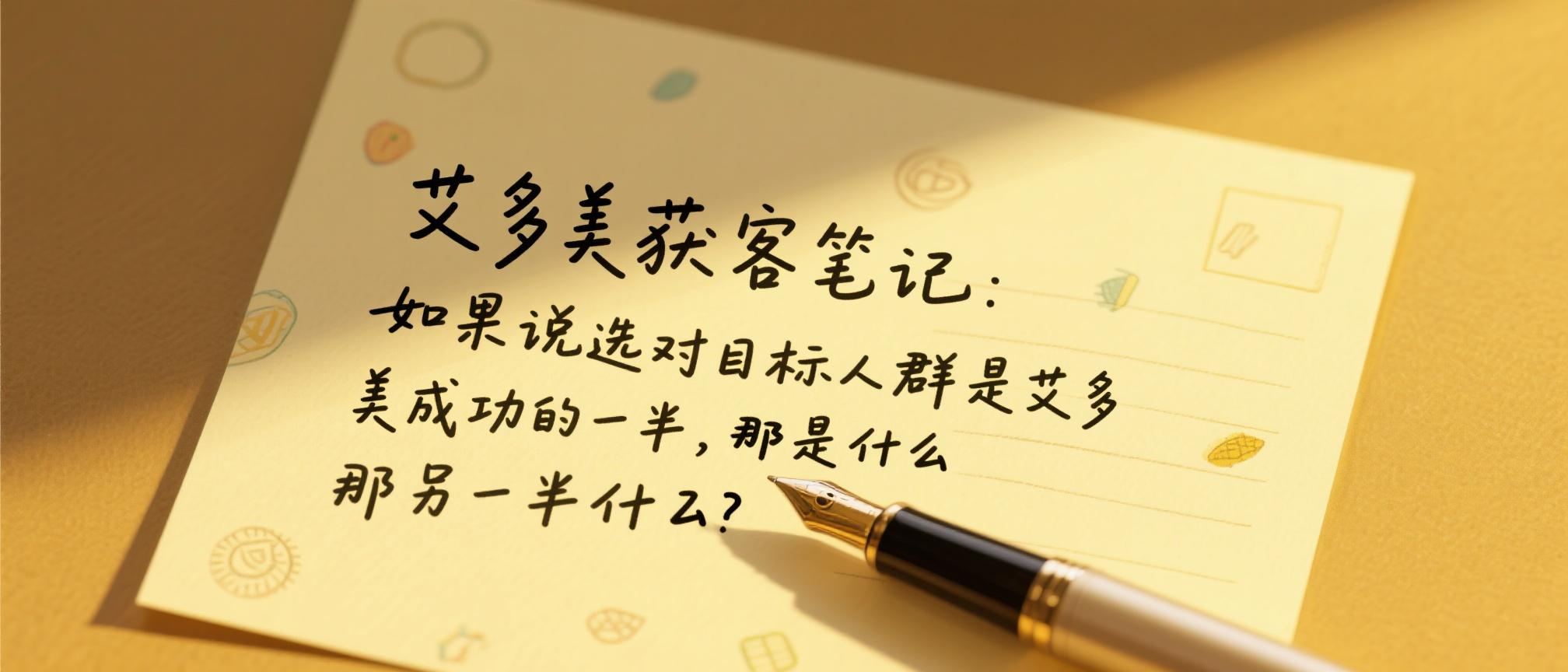 艾多美获客笔记：如果说选对目标人群是艾多美成功的一半，那另一半是什么呢？