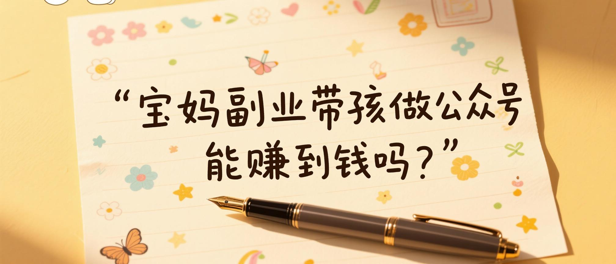 宝妈副业带孩做公众号能赚到钱吗？